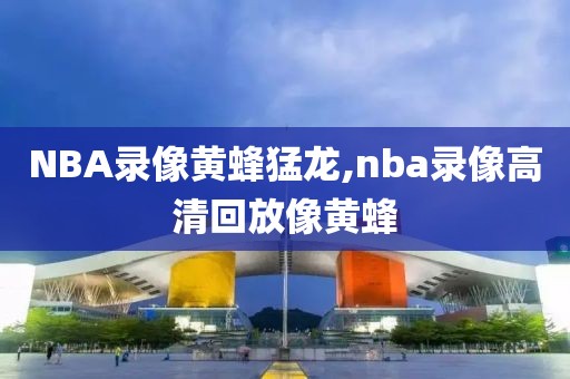 NBA录像黄蜂猛龙,nba录像高清回放像黄蜂